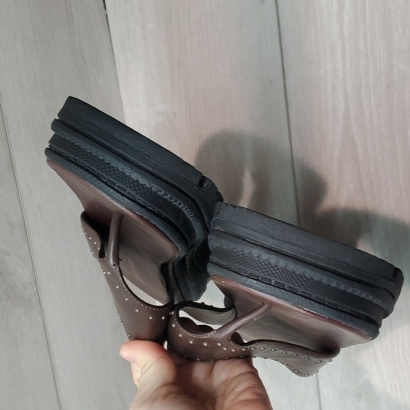 Colin Stuart Womens Y2K Comfort Tractor Chukka Leather Thong Wedge Sandals 8 - Picture 4 of 12